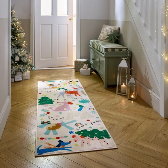 Christmas Runner with Anti-Slip - Multicolor image