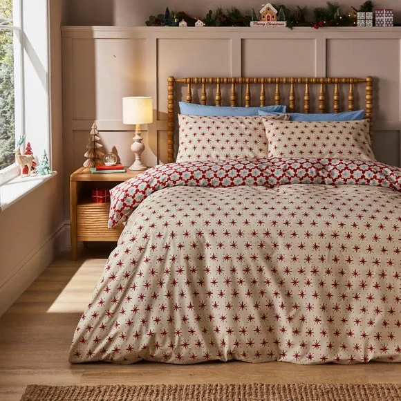Christmas Star Quilt Cover Set - Multicolor