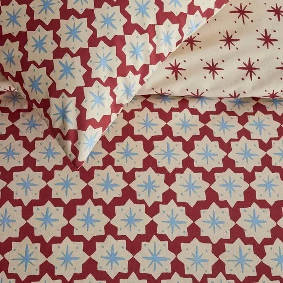 Christmas Star Quilt Cover Set - Multicolor