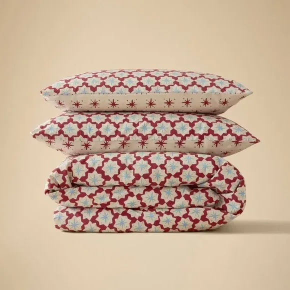 Christmas Star Quilt Cover Set - Multicolor