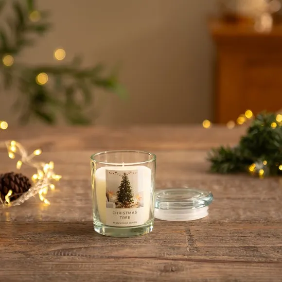 Christmas Tree Jar Candle - Clear, Glass