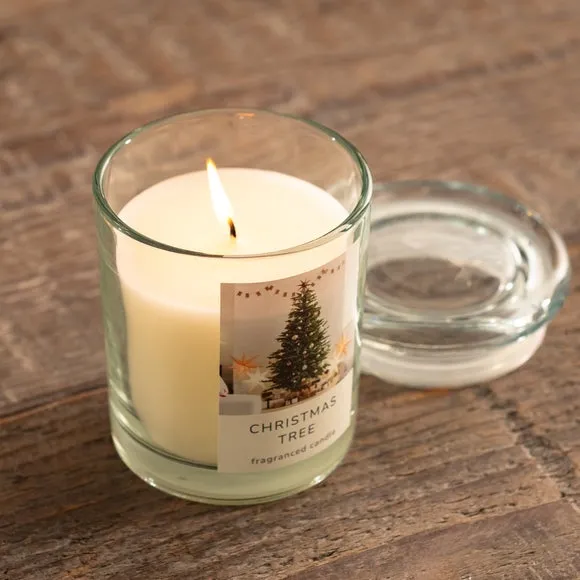 Christmas Tree Jar Candle - Clear, Glass