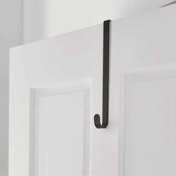 Christmas Wreath Hanger - Black, Metal