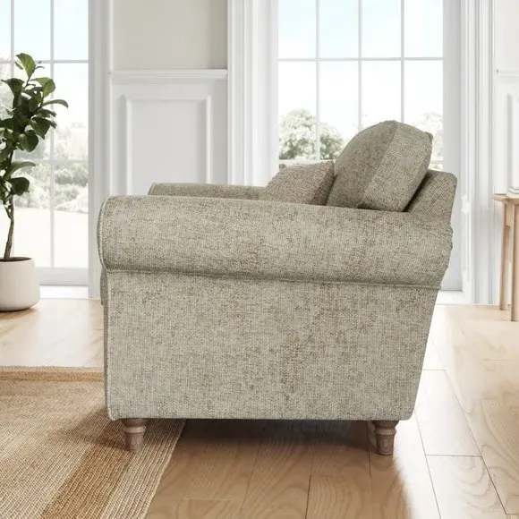 Chunky Chenille Armchair - Mushroom