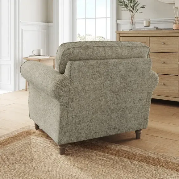 Chunky Chenille Armchair - Mushroom