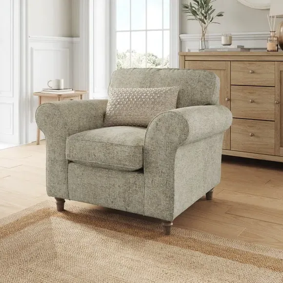 Chunky Chenille Armchair - Mushroom image
