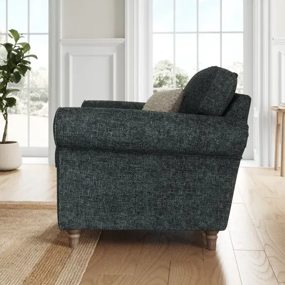 Chunky Chenille Armchair - Navy
