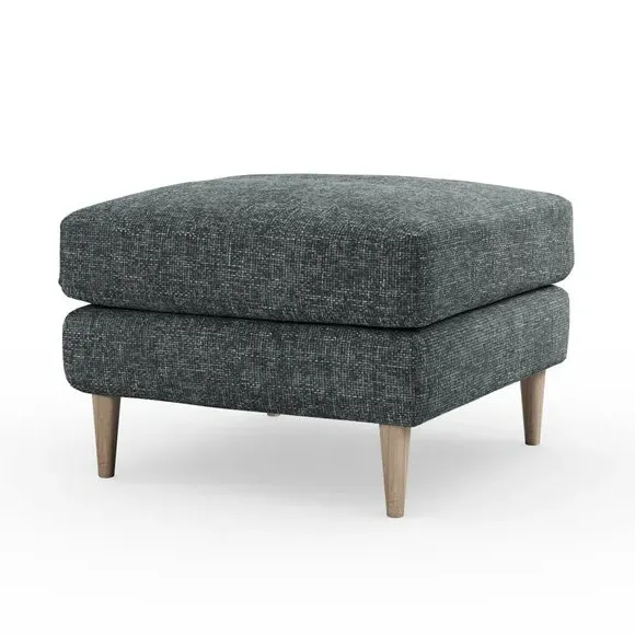 Chunky Chenille Footstool - Navy