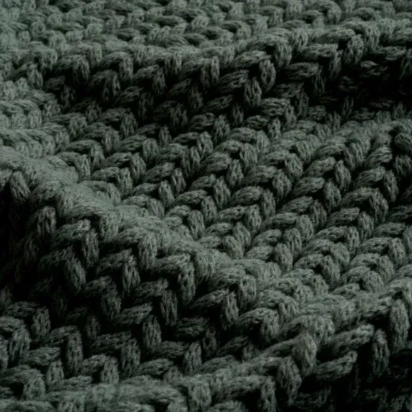 Chunky Knit Throw Blanket - Lilypad, Recycled