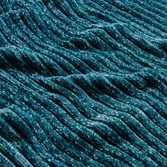 Chunky Throw Blanket - Peacock, Chenille