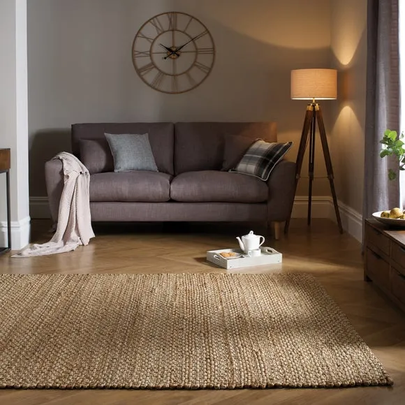 Chunky Woven Rug - Natural, Jute image