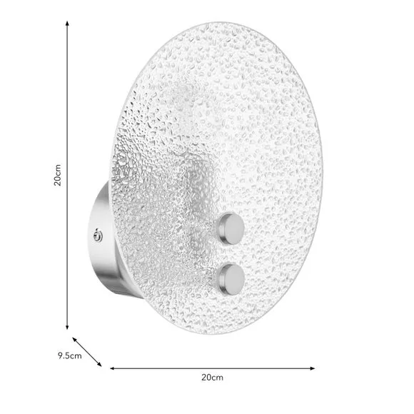 Circlet Wall Light with Glass Shade - Clear