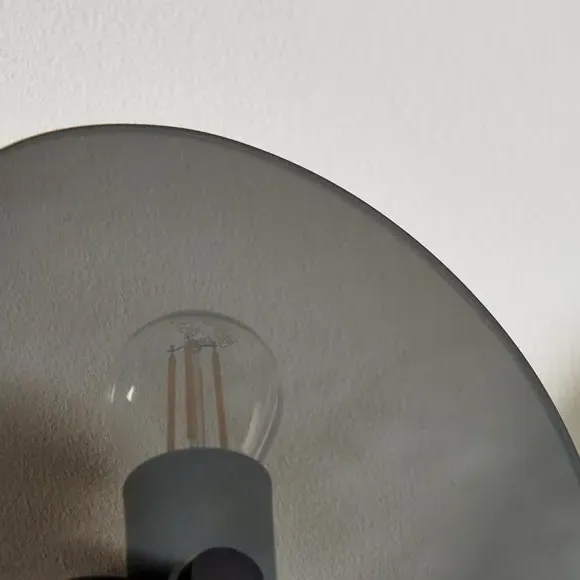 Circlet Wall Light with Glass Shade - Smoke