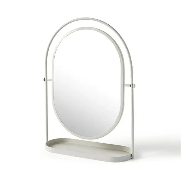 Circular Dressing Table Mirror - Natural