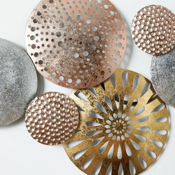 Circular Metal Wall Art - Multicolor, Metal