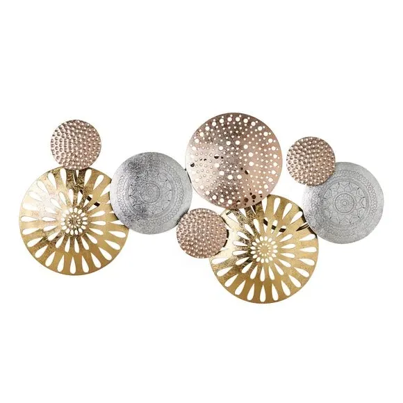 Circular Metal Wall Art - Multicolor, Metal