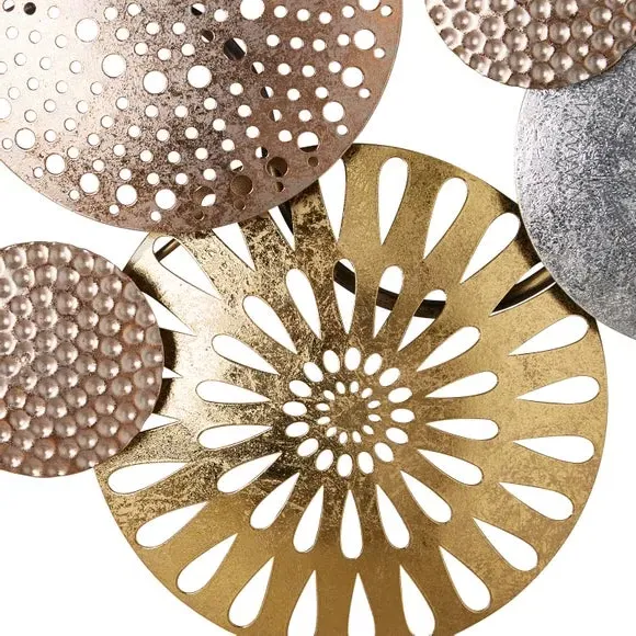 Circular Metal Wall Art - Multicolor, Metal