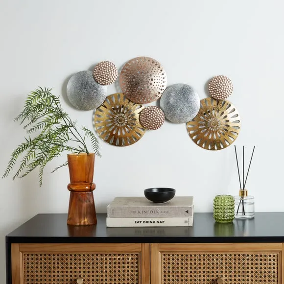 Circular Metal Wall Art - Multicolor, Metal image