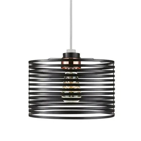Circular Pendant Shade Easy Fit - Black