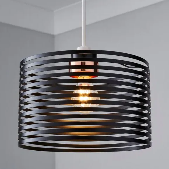 Circular Pendant Shade Easy Fit - Black image