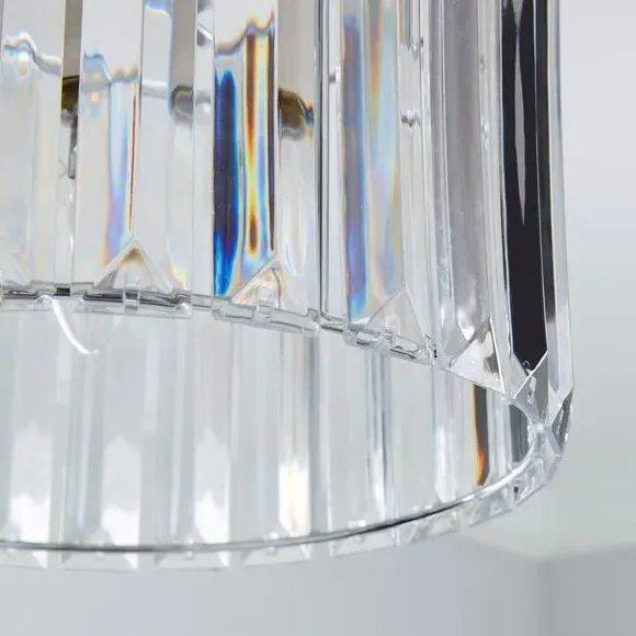 Circular Pendant Shade Easy Fit - Silver, Acrylic