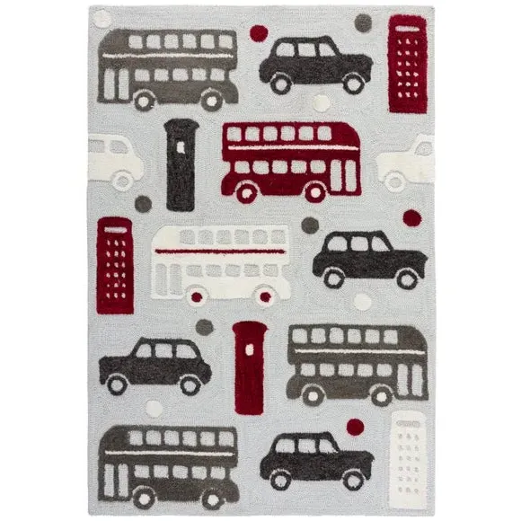City Buzz Rug - Grey, Polyester