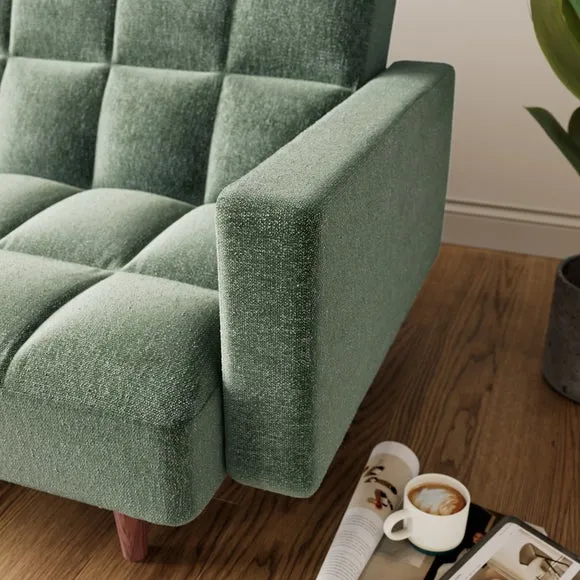 Clic Clac Sofa Bed with Mechanism - Green, Chenille