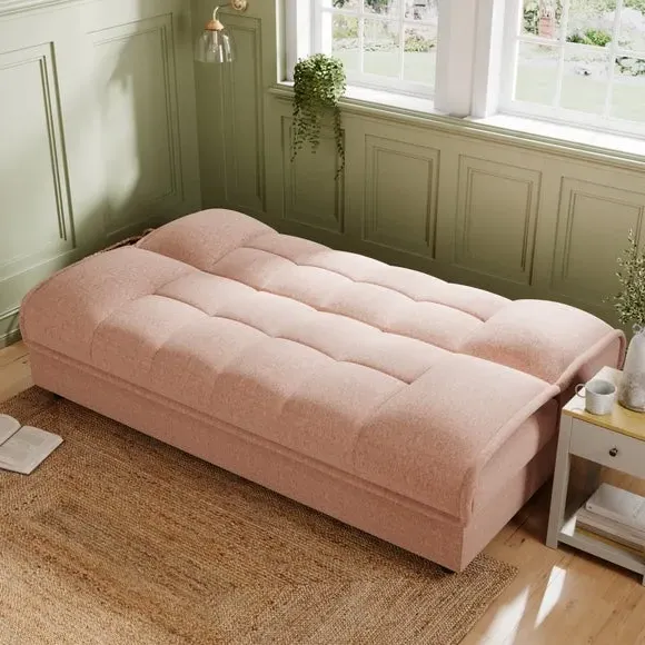 Clic Clac Sofa Bed with Storage - Clay, Chenille