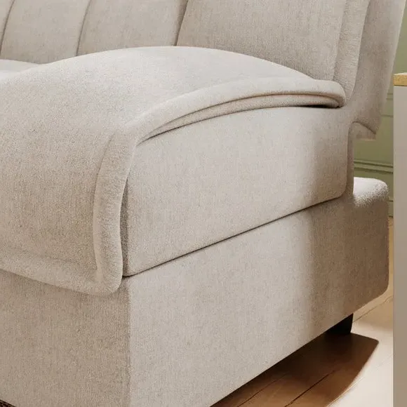 Clic Clac Sofa Bed with Storage - Cream, Chenille