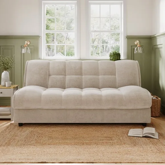 Clic Clac Sofa Bed with Storage - Cream, Chenille