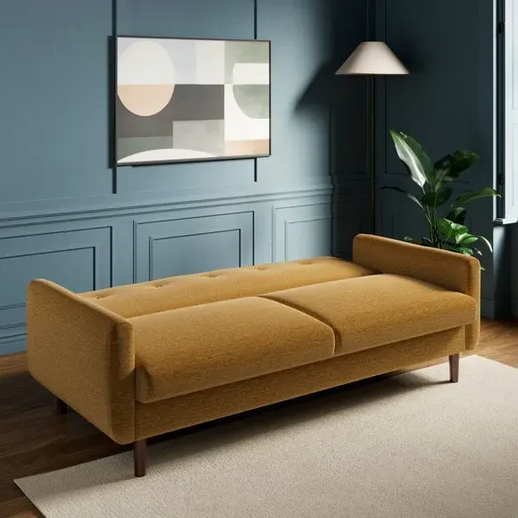 Clic Clac Sofa Bed with Storage - Gold, Chenille