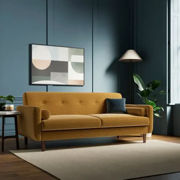 Clic Clac Sofa Bed with Storage - Gold, Chenille image
