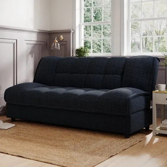 Clic Clac Sofa Bed with Storage - Navy, Chenille