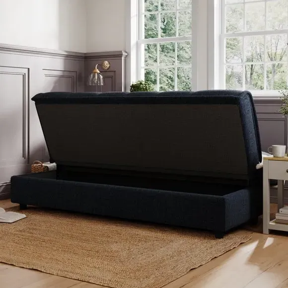 Clic Clac Sofa Bed with Storage - Navy, Chenille
