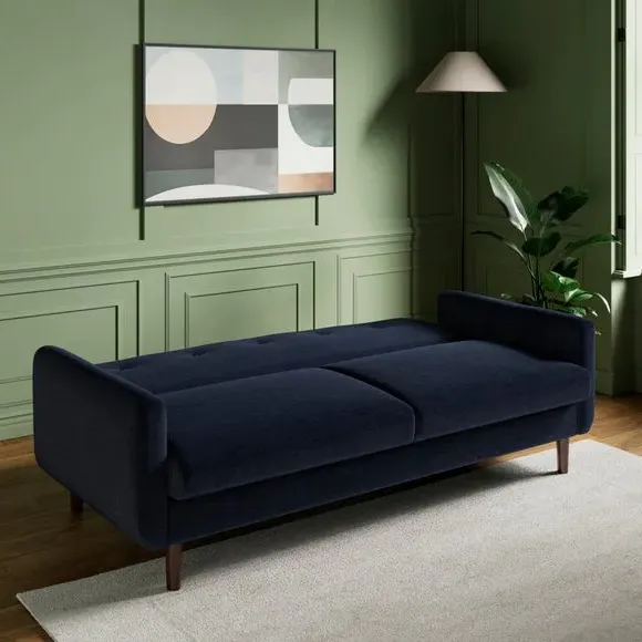 Clic Clac Sofa Bed with Storage - Navy, Chenille