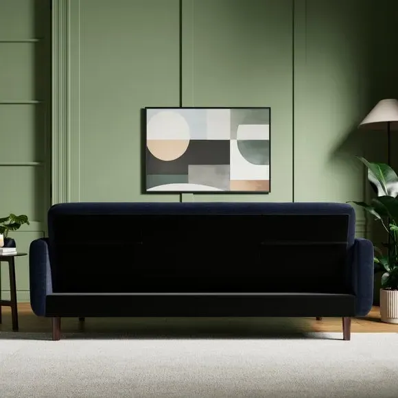Clic Clac Sofa Bed with Storage - Navy, Chenille
