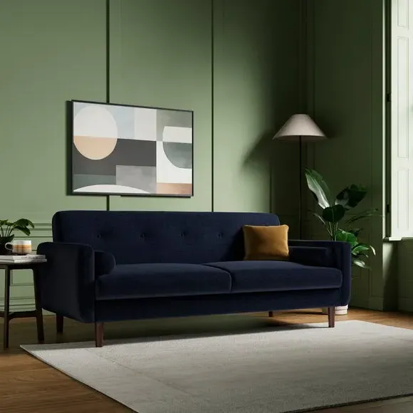 Clic Clac Sofa Bed with Storage - Navy, Chenille