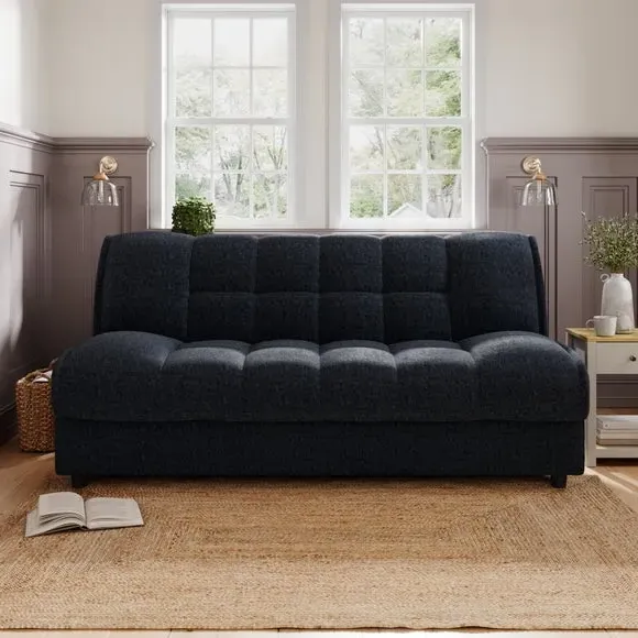 Clic Clac Sofa Bed with Storage - Navy, Chenille