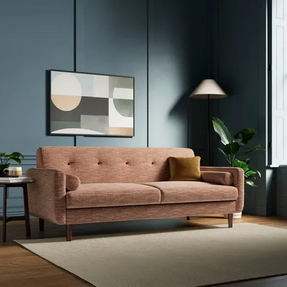 Clic Clac Sofa Bed with Storage - Orange, Boucle image