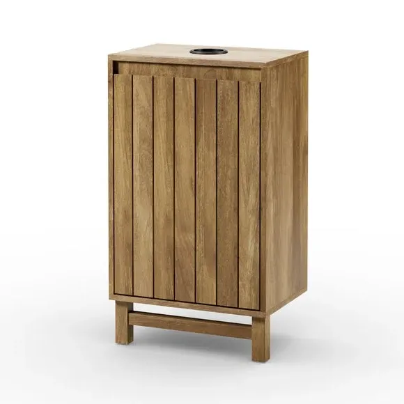 Cloakroom Vanity Unit Slatted - Mango Wood Effect