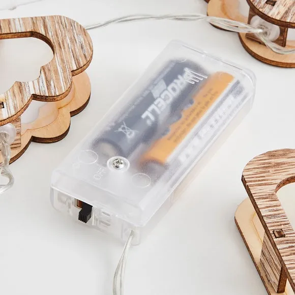 Cloud LED String Lights - Brown, Wood