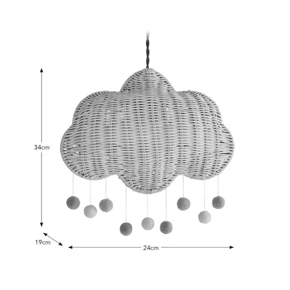 Cloud Pendant Shade Easy Fit - Natural, Rattan