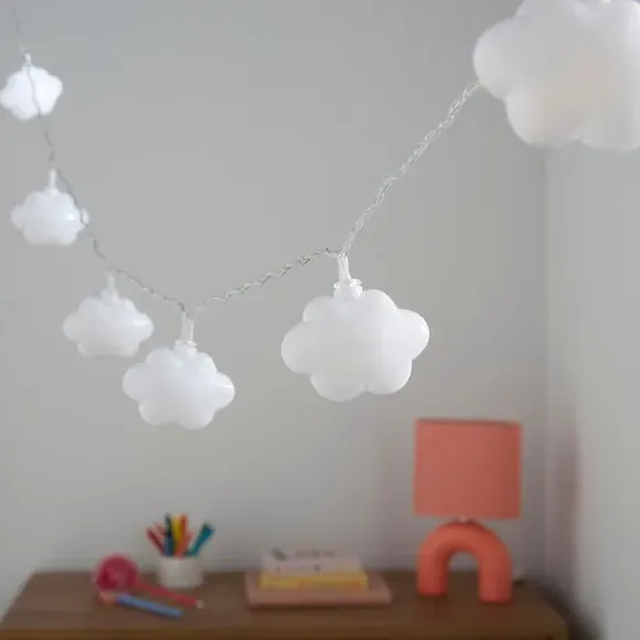 Cloud String Lights - White, 2.1m Battery