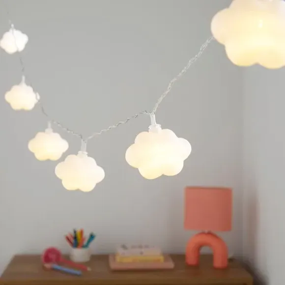 Cloud String Lights - White, 2.1m Battery image