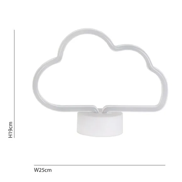 Cloud Table Lamp with LED - White