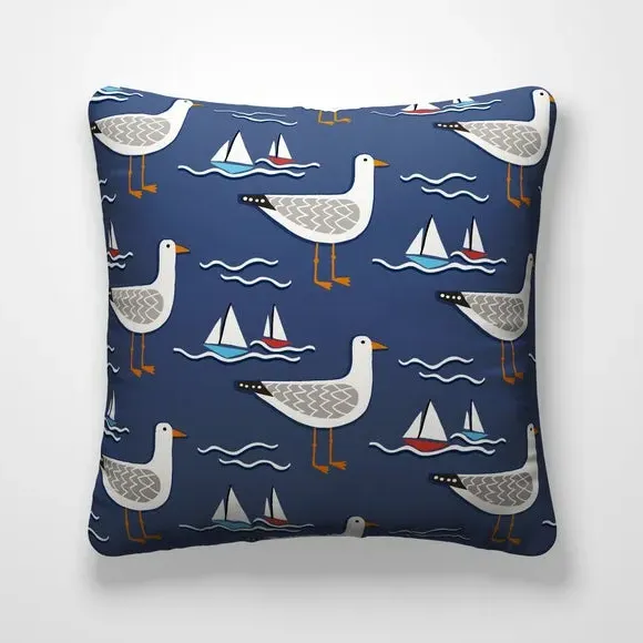 Coastal Cushion Cover - Navy, Cotton