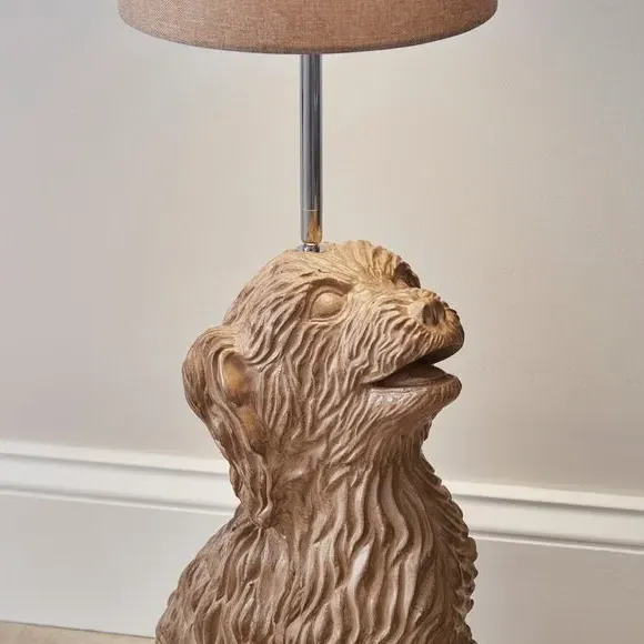 Cockapoo Adjustable Floor Lamp - Natural, Resin