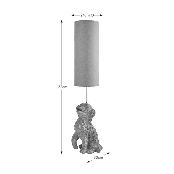 Cockapoo Adjustable Floor Lamp - Natural, Resin