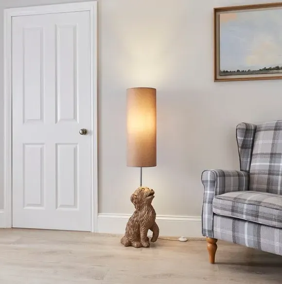 Cockapoo Adjustable Floor Lamp - Natural, Resin image