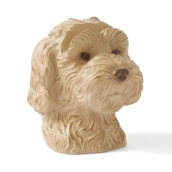 Cockapoo Glasses Holder with Storage - Brown, Resin